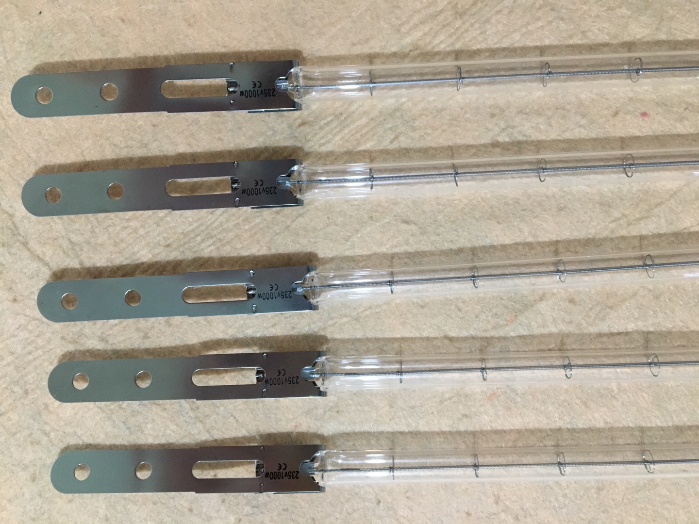 halogen heating lamp 260mm 800w for shoe machines