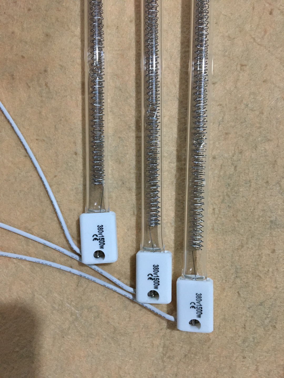 Factory high quality infrared heating lamp 420mm 220vac 1500w halogen bulb